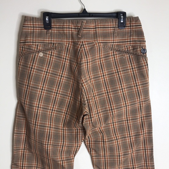 Volcom mens casual plaid trousers pants size 34 - Picture 7 of 12